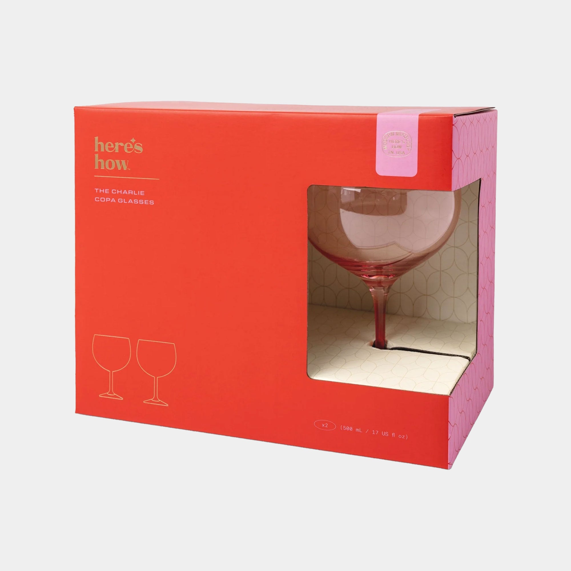 The Charlie Copa Red - Glasses, Set of 2