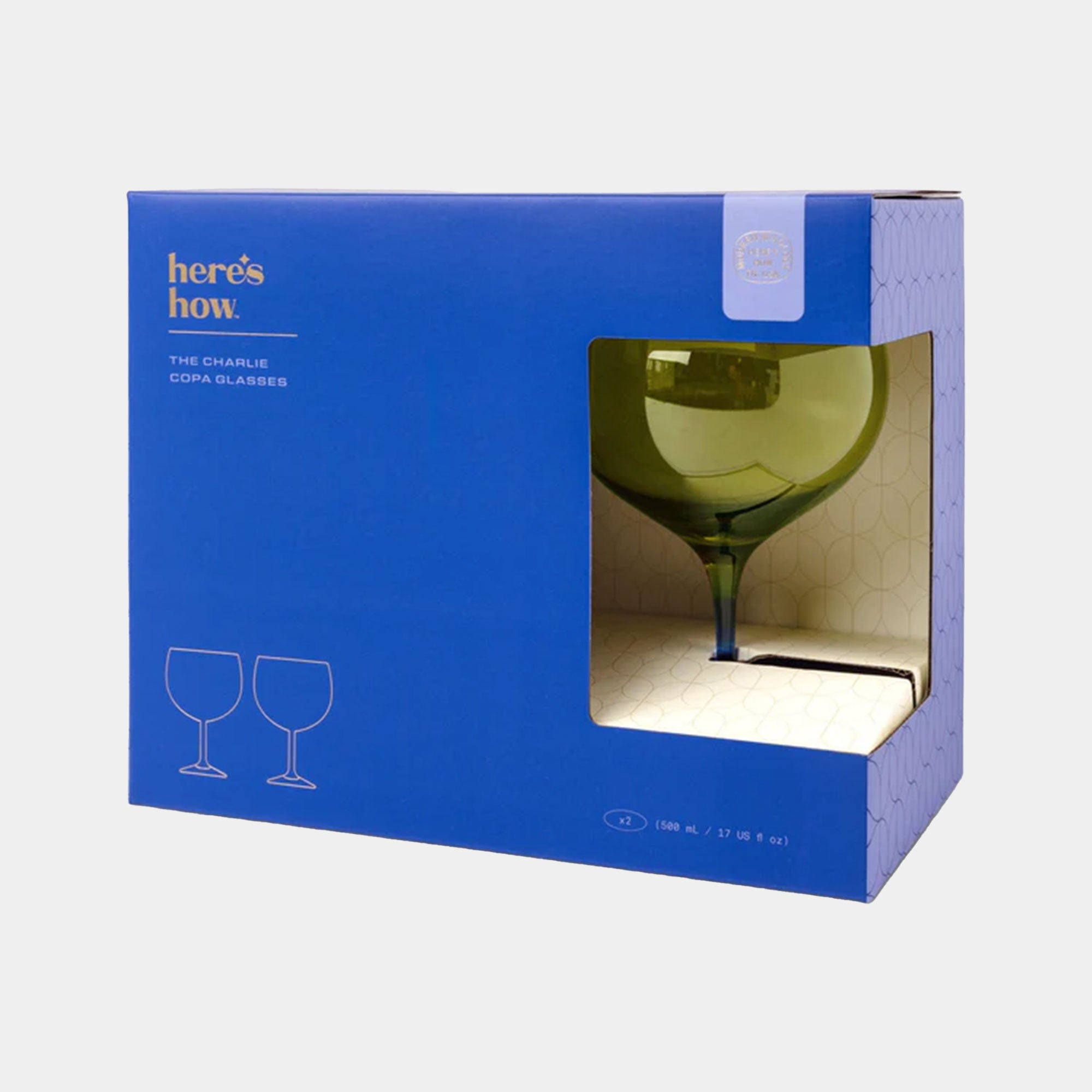 The Charlie Copa Blue - Glasses, Set of 2