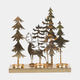 Enchanted Forest Candle Holder - Gold Reindeer Festive Decoration