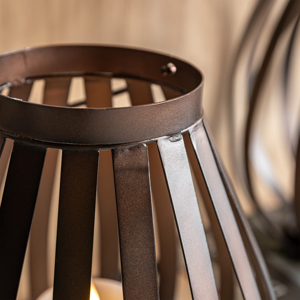 Whisper - Lantern Candle Holder, Brown