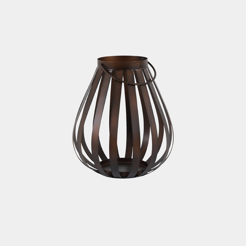 Whisper - Lantern Candle Holder, Brown Small