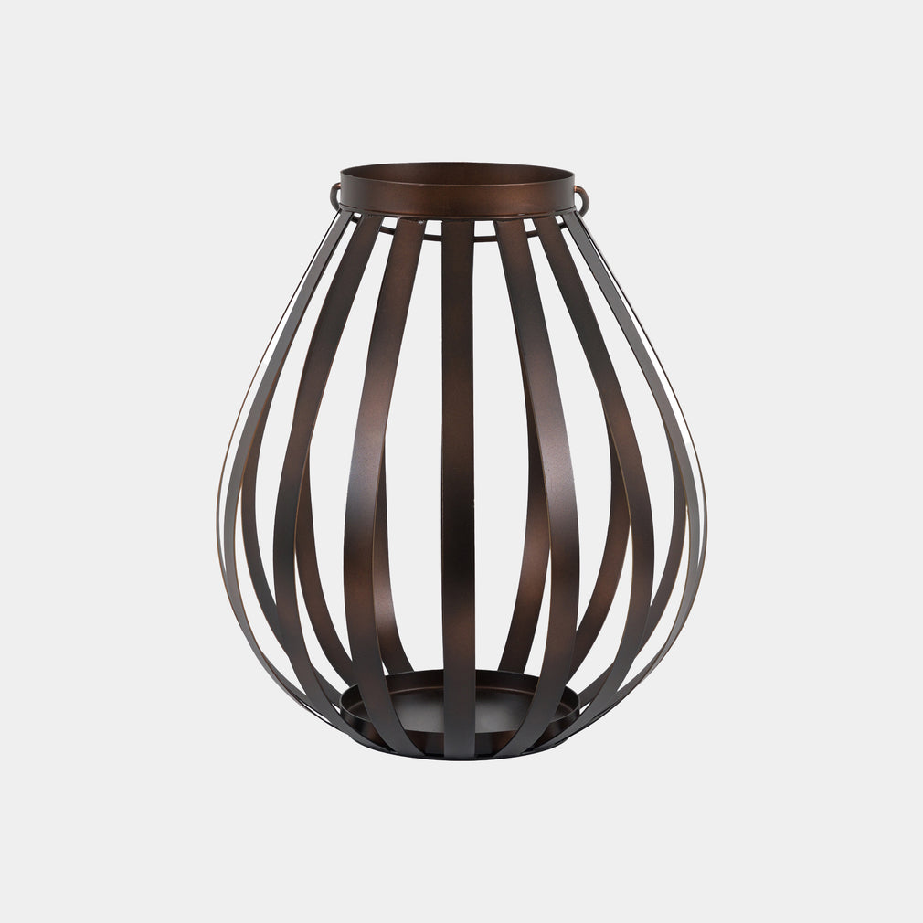 Whisper - Lantern Candle Holder, Brown Large