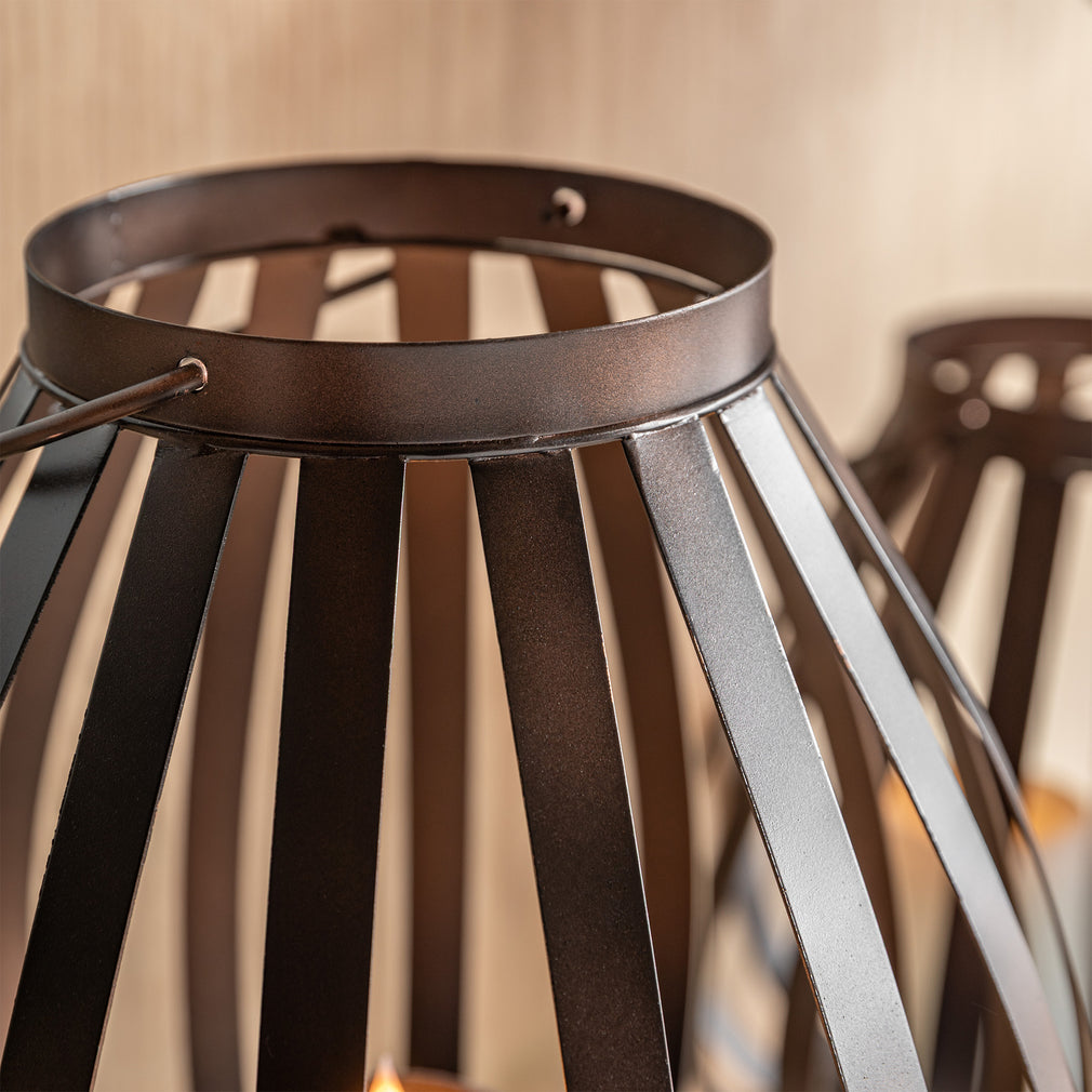 Whisper - Lantern Candle Holder, Brown