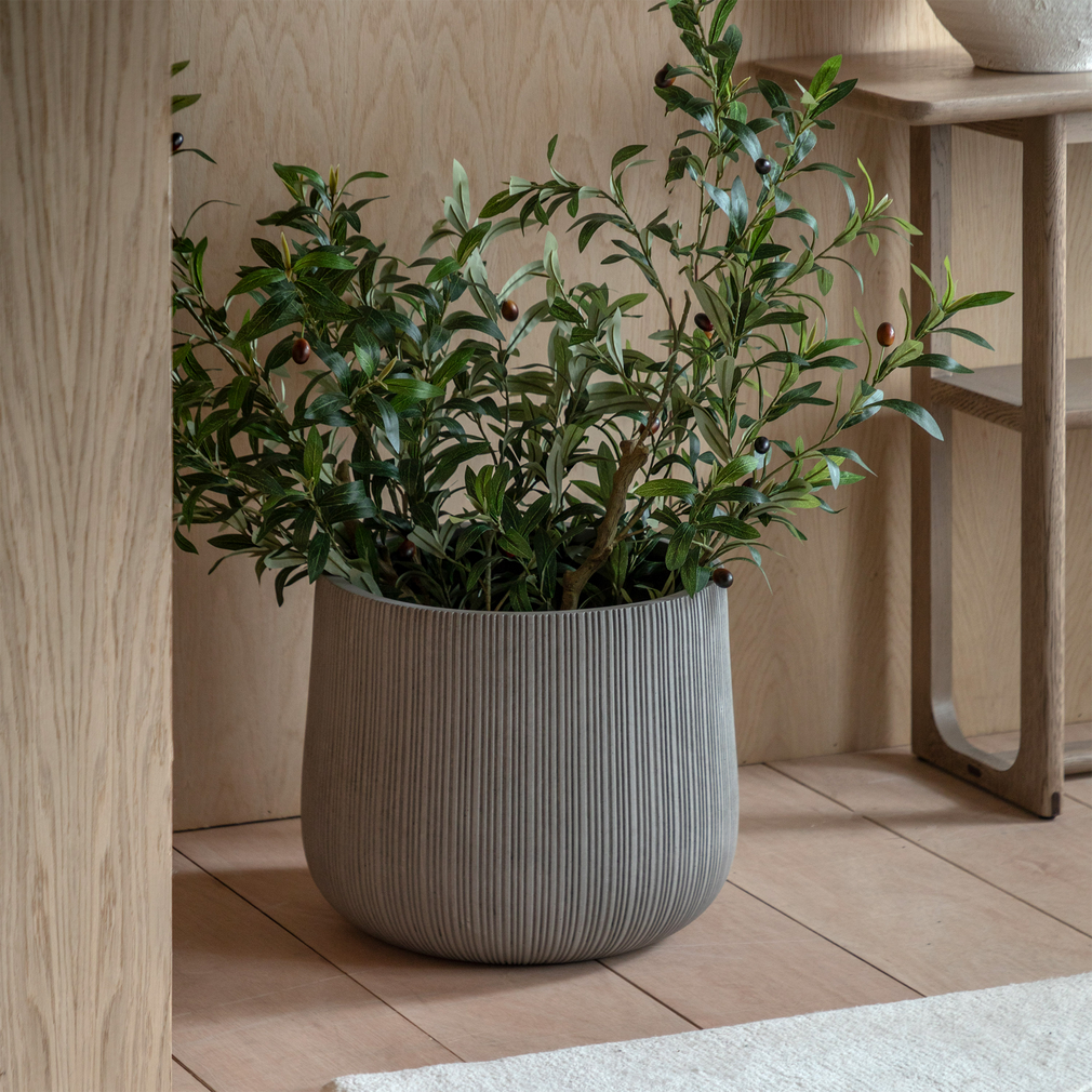 Denia - Metal Garden Planter, Grey