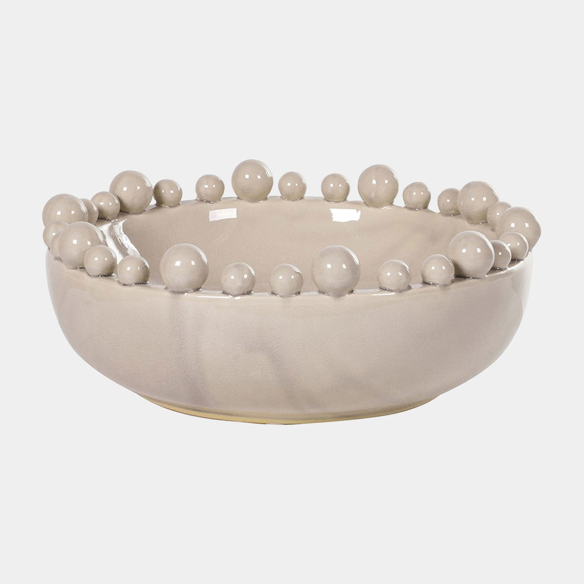Bobble - Decorative Bowl, Cream Ceramic