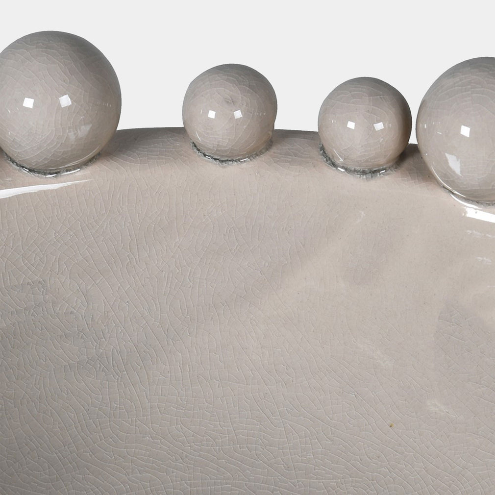 Bobble - Decorative Bowl, Cream Ceramic