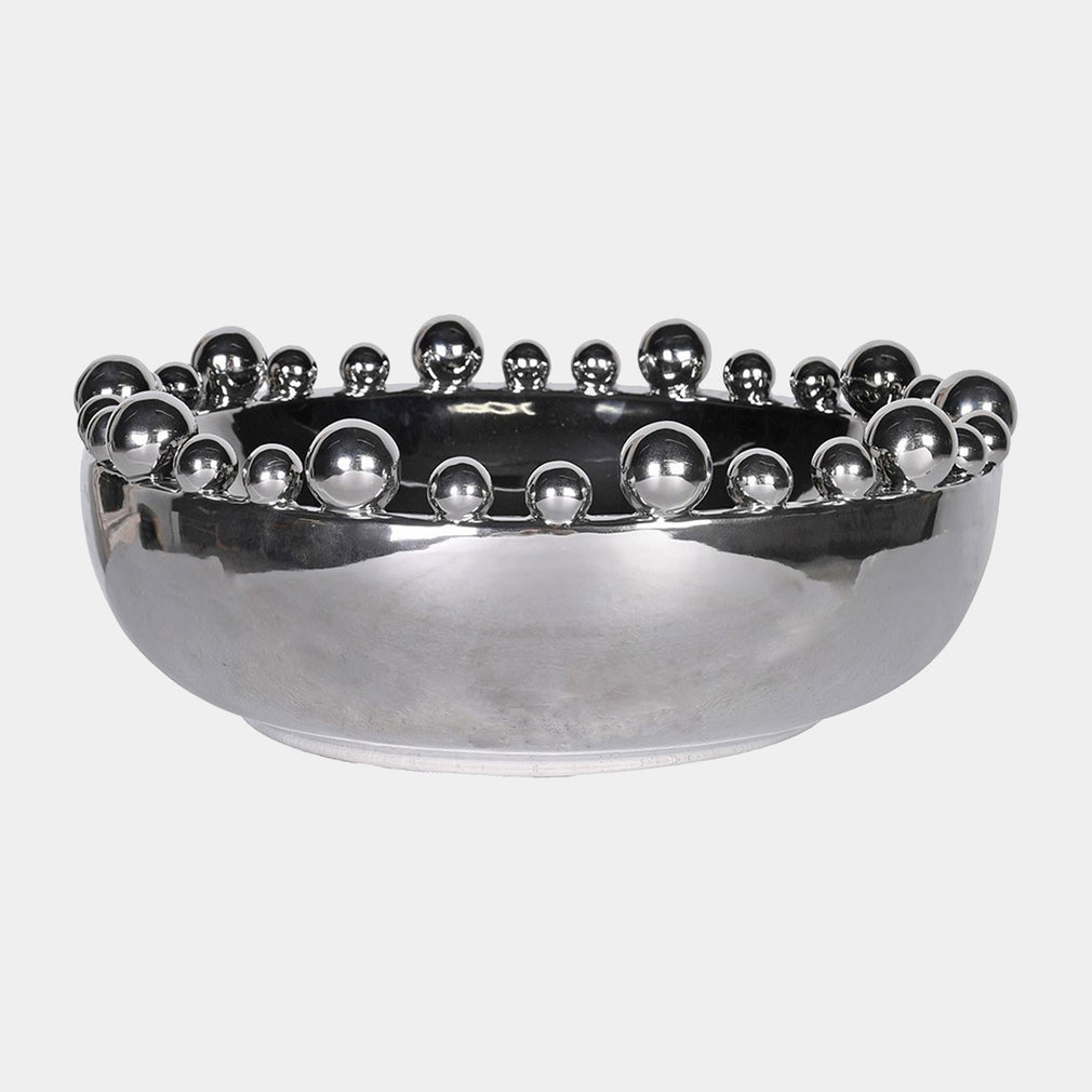 Bobble - Decorative Bowl, Chrome Ceramic