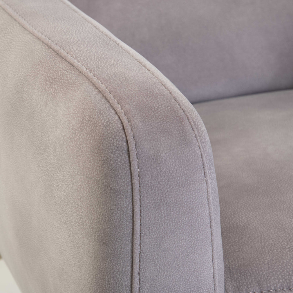 Swivel Chair with Chrome Frame In Fabric BLJ 22 Dove Grey