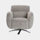 Swivel Chair with Chrome Frame In Fabric BLJ 22 Dove Grey