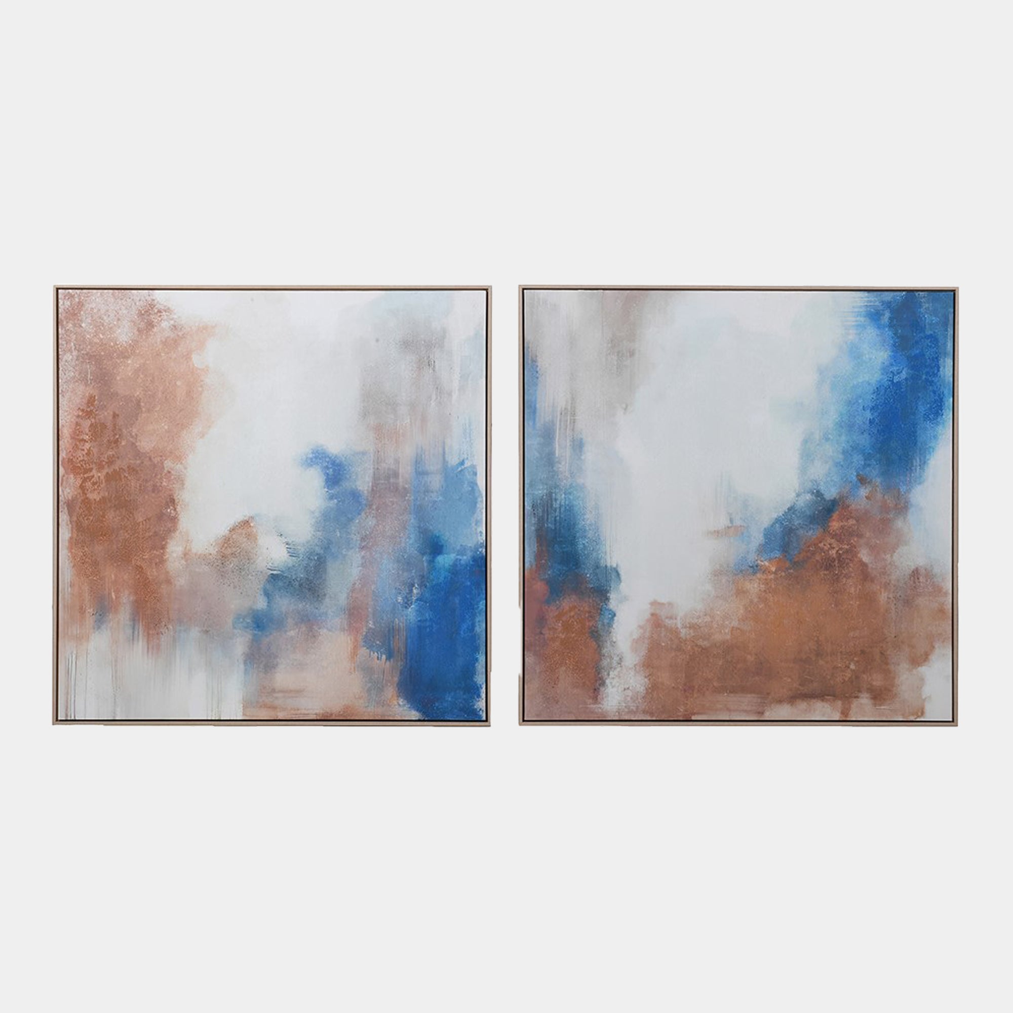 Echoes of Colour - Framed Canvas Wall Art, Set of 2