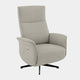 Halstad - Swivel Power Recliner Chair, Leather Silver Grey