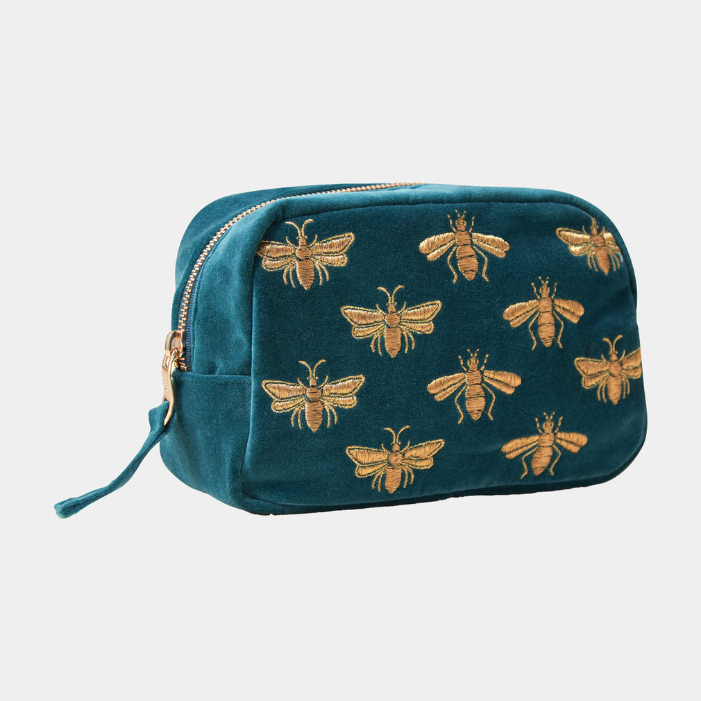 Elizabeth Scarlett Honey Bee - Makeup Bag, Rich Blue