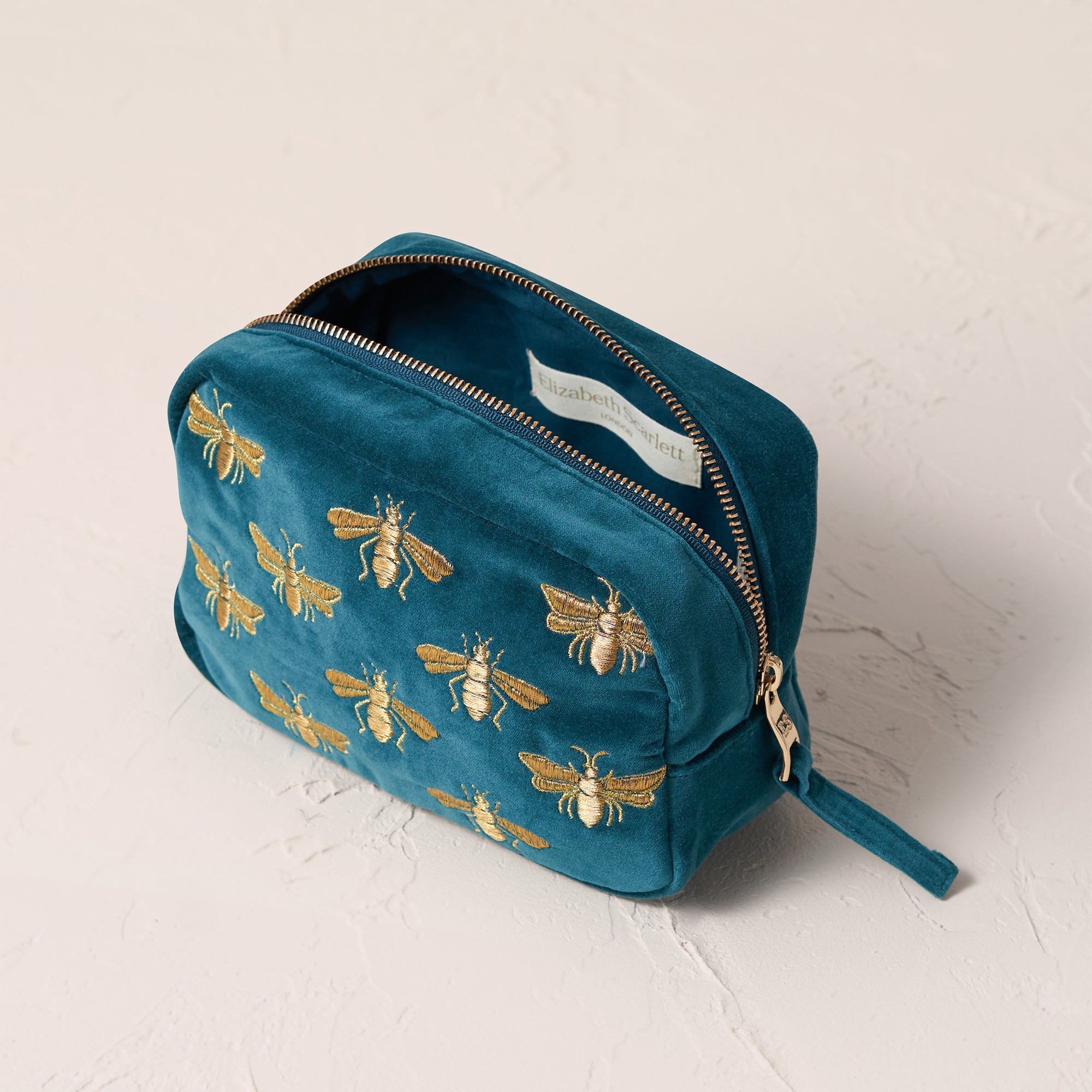 Elizabeth Scarlett Honey Bee - Makeup Bag, Rich Blue