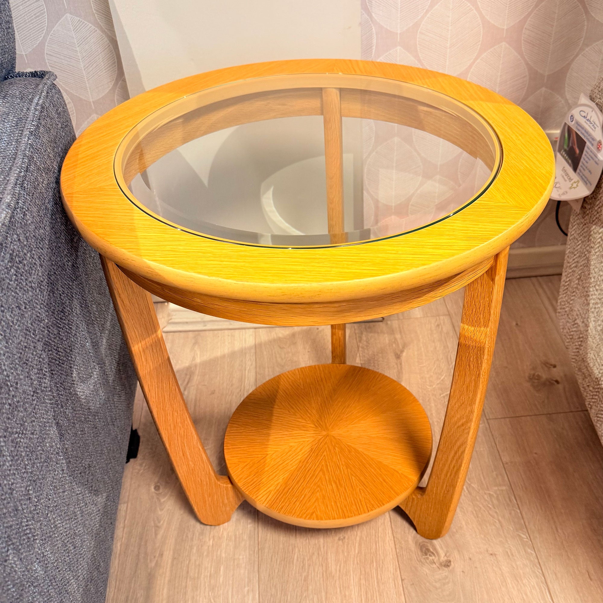 Contour - Lamp Table With Glass Top - Item As Pictured