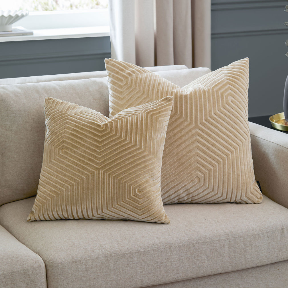 Evoke Velvet - Ivory Cushion 45x45cm