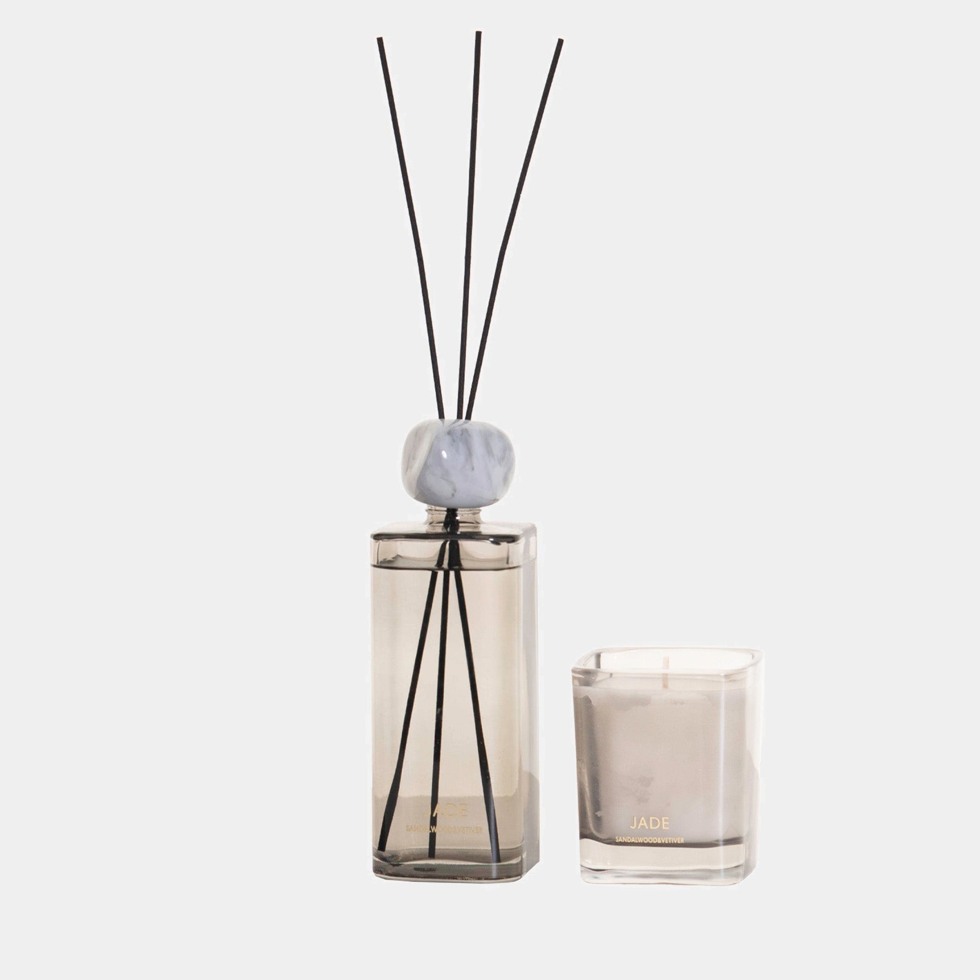 Jade - Sandalwood & Vetiver Candle & Reed Diffuser Set