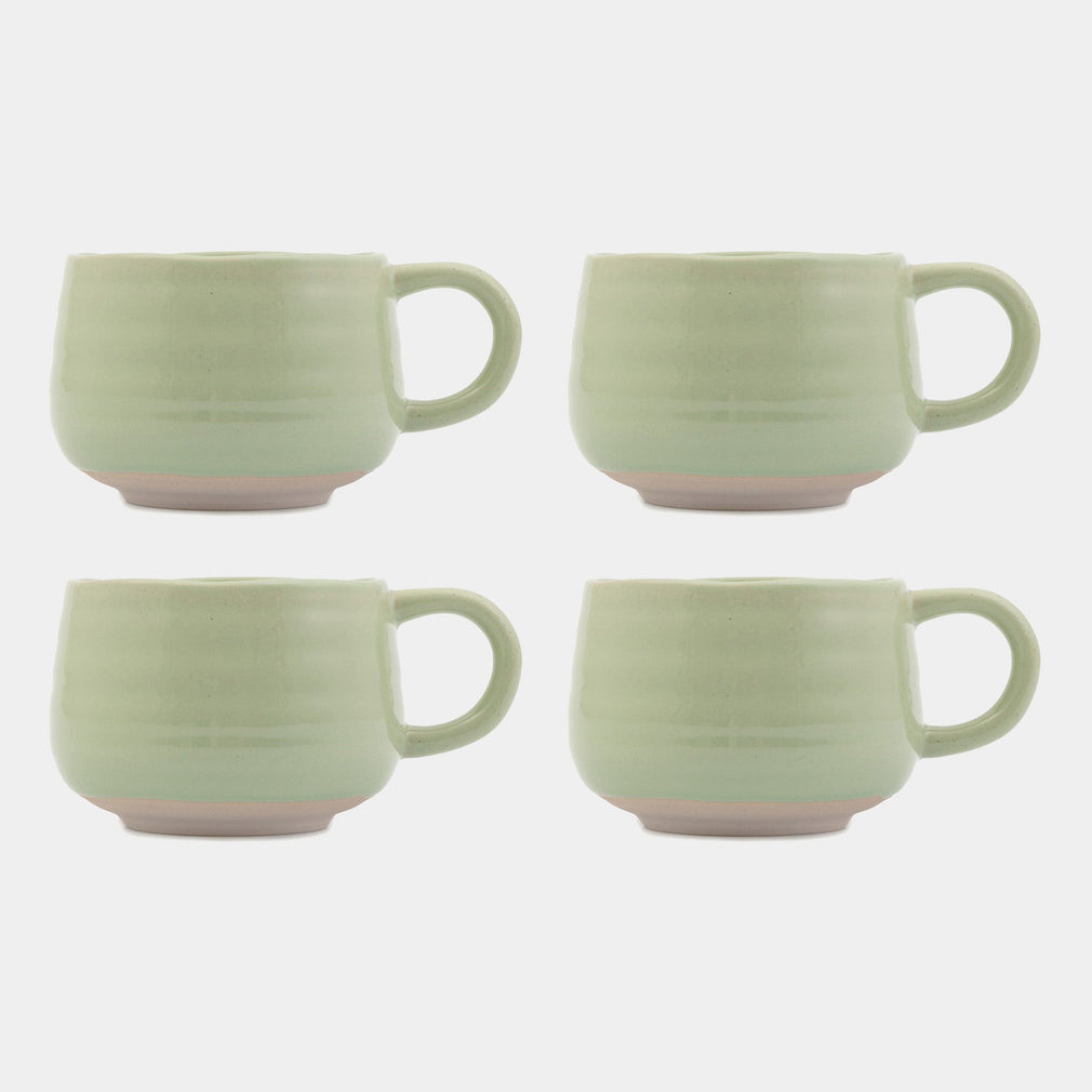 Jamie Oliver Big Love - Cosy Cuppa Mugs Green, Set of 4