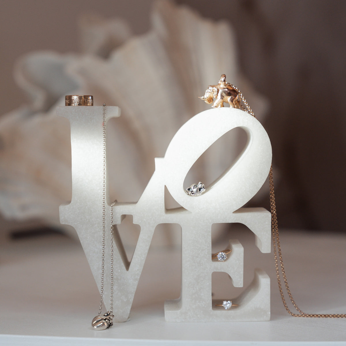 Letters - White Love Sculpture