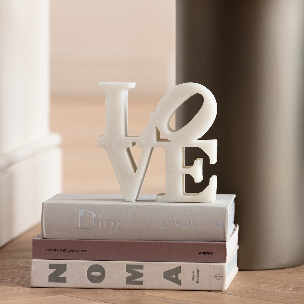 Letters - White Love Sculpture