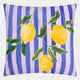 Lemons - Blue Outdoor Cushion 43x43cm