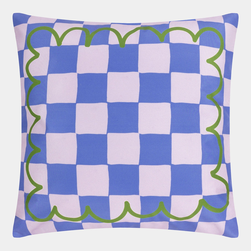 Lemons - Blue Outdoor Cushion 43x43cm
