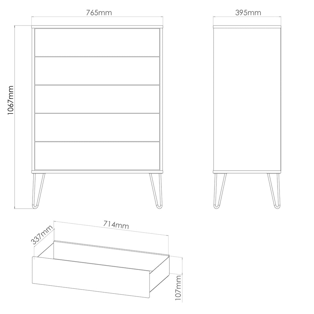Harvey - 5 Drawer Chest
