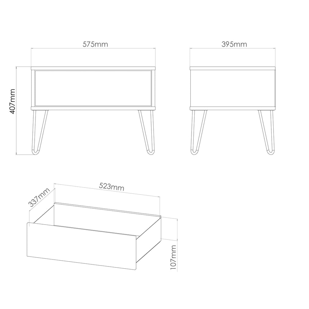 Harvey - 1 Drawer Midi Chest