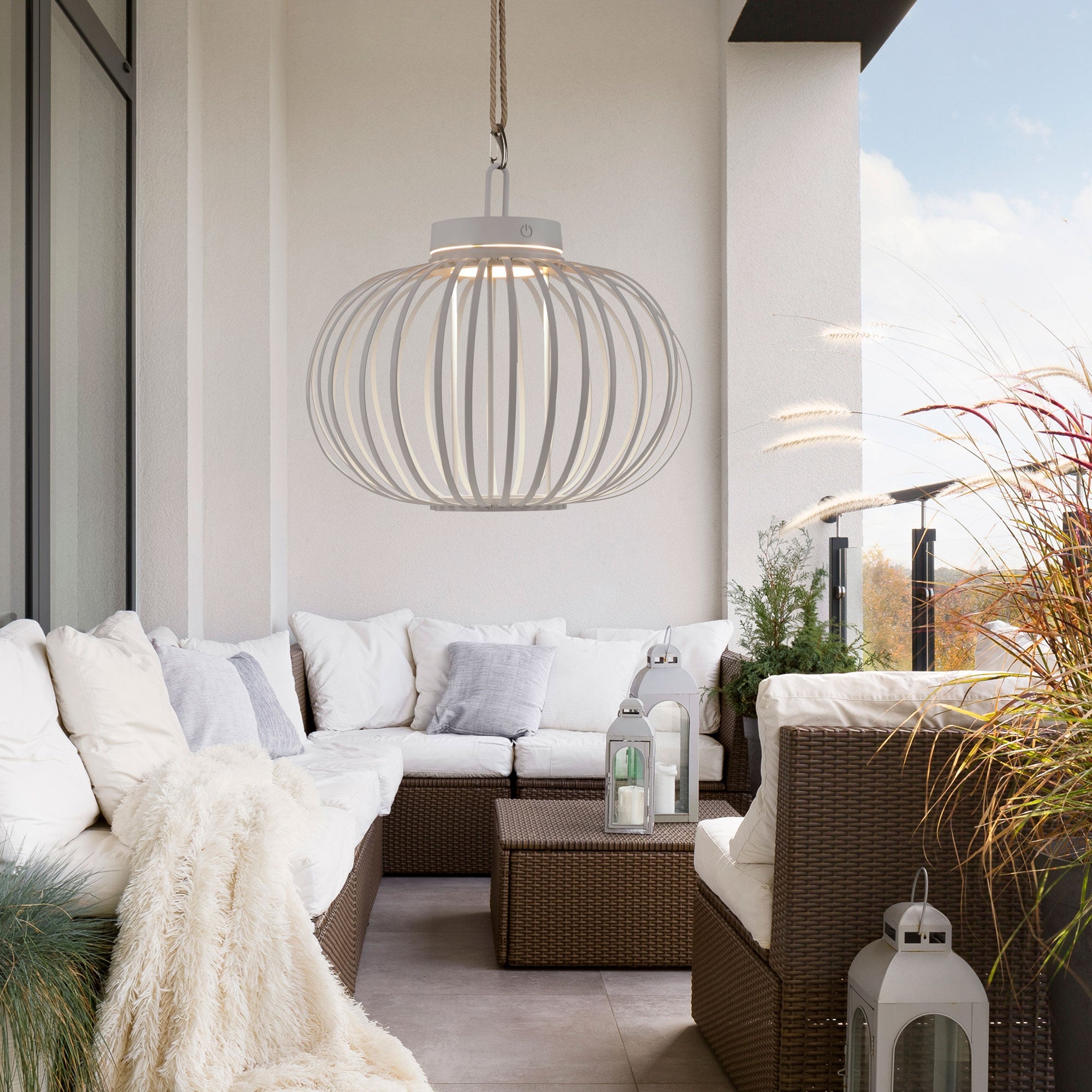 Korb White - Outdoor Lantern