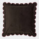 Scallop Velvet - Chocolate Brown Cushion 45x45cm
