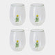 Christmas Tree Glass Tumblers Set of 4 - Festive Hot Chocolate & Cocktail Glasses