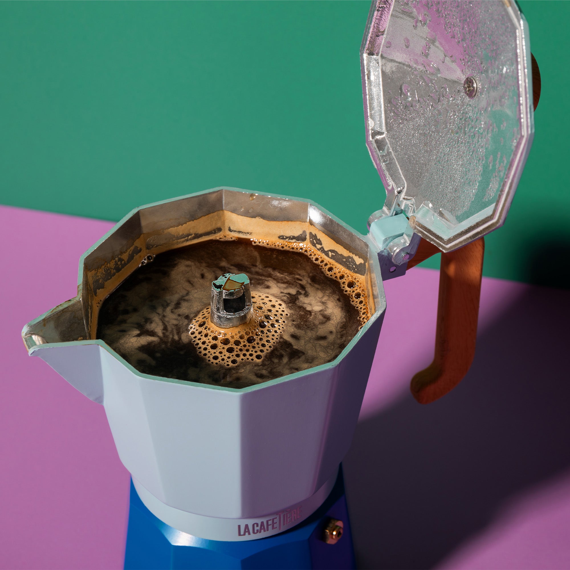 La Cafetière - 6 Cup Espresso Maker, Sky Blue