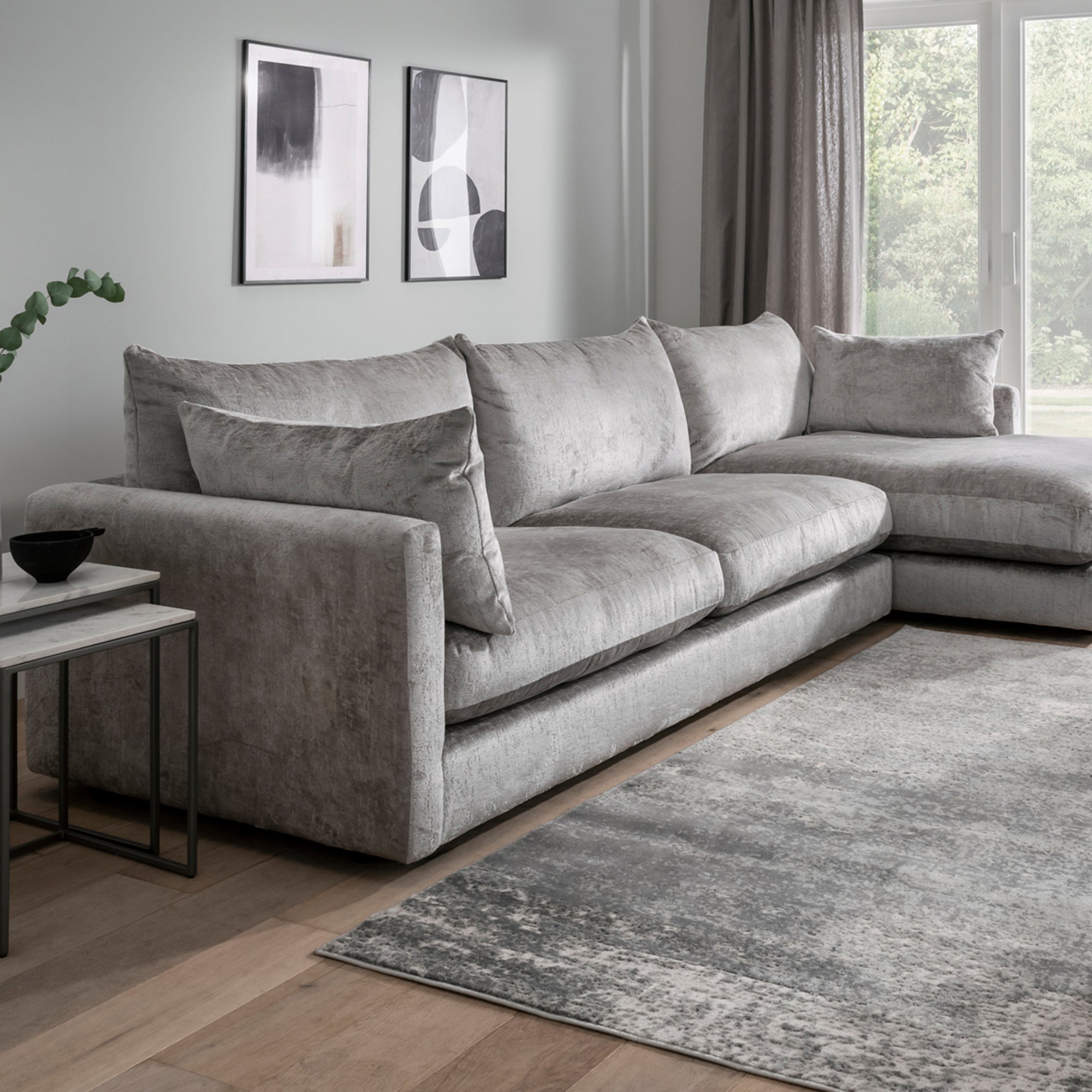 Santa Fe - Large RHF Chaise Sofa, Fabric
