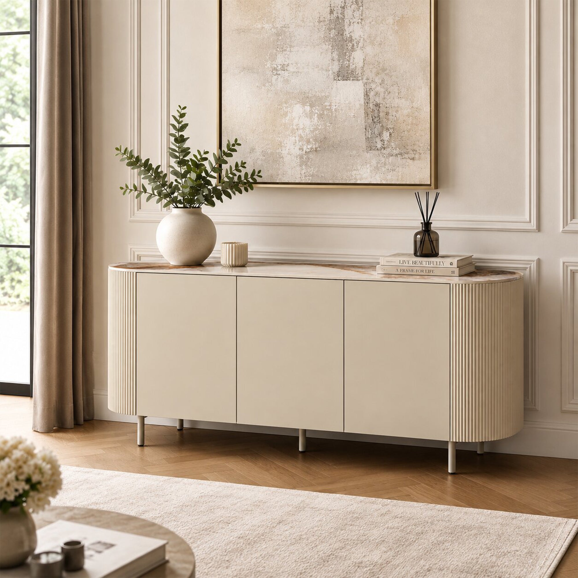 Jaeger - 3 Door Sideboard, Ceramic Top