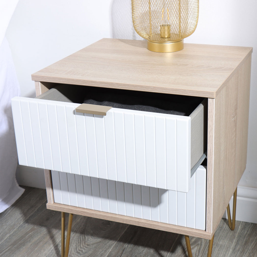 Harvey - 2 Drawer Bedside Table