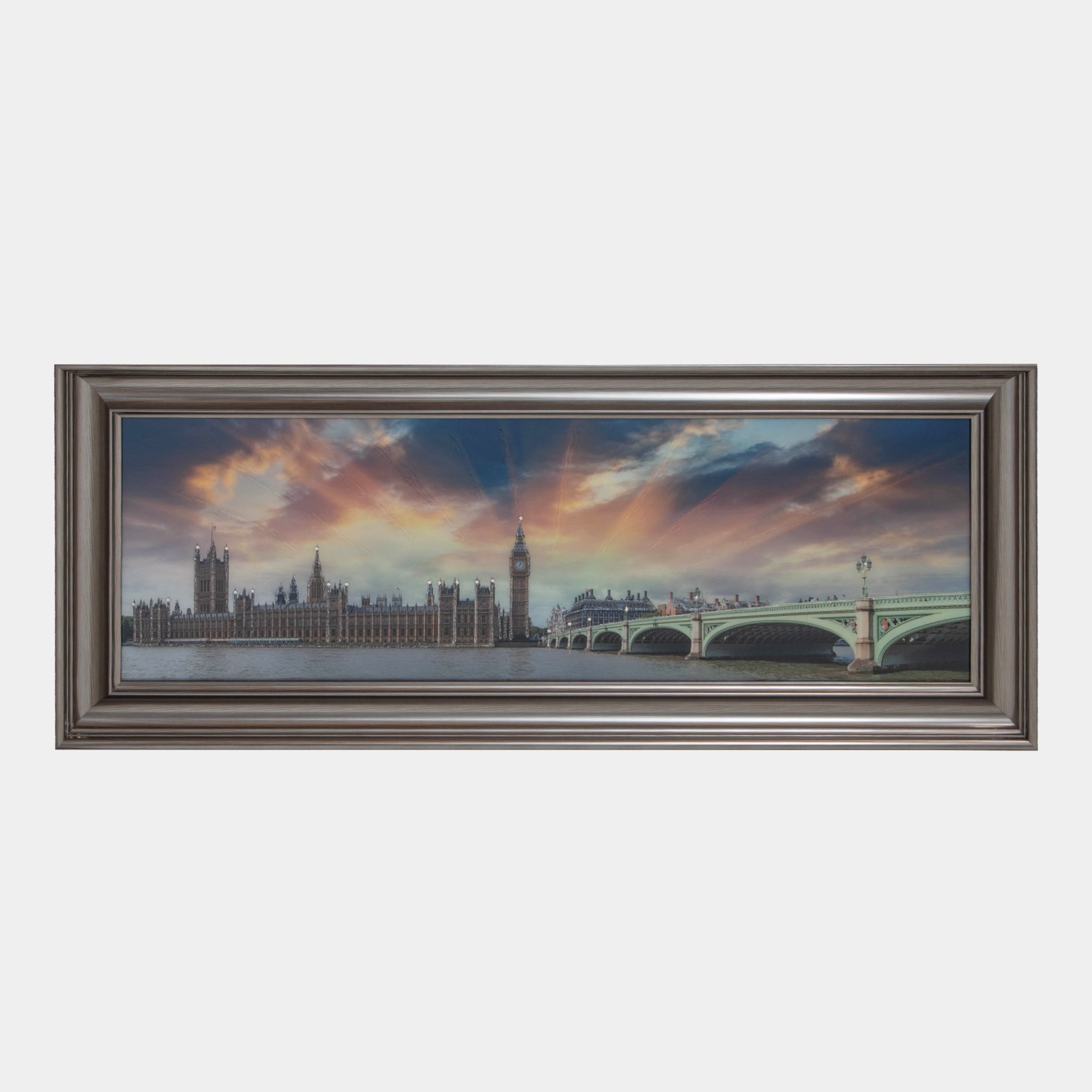 London Colourful Sky - Framed Liquid Wall Art