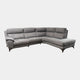 Miura - RHF Power Recliner Corner Sofa, Fabric MAD-02 Silver Grey