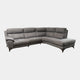 Miura - RHF Power Recliner Corner Sofa, Fabric MAD-03 Dark Grey