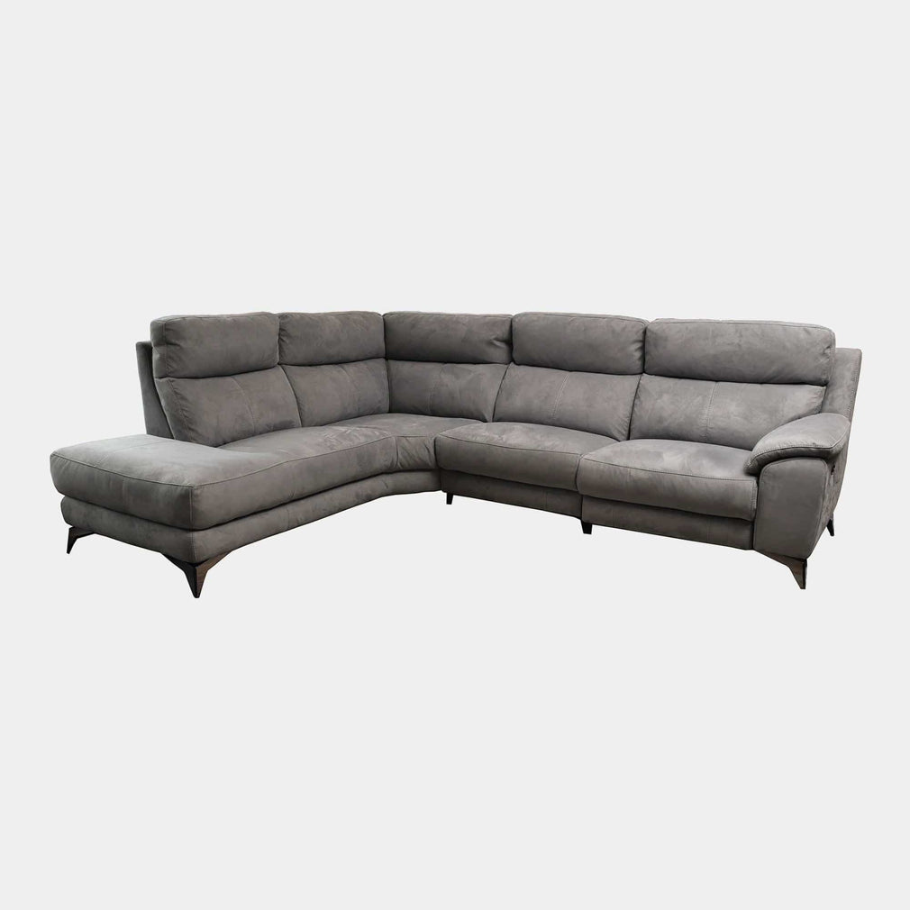 Miura - LHF Power Recliner Corner Sofa, Fabric MAD-03 Dark Grey