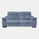 Caruso - 2.5 Seat Compact Power Recliner Sofa, Fabric MAD-08 Pacific Blue