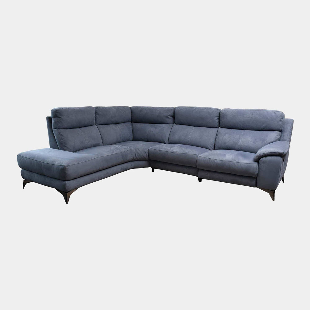 Miura - LHF Power Recliner Corner Sofa, Fabric MAD-08 Pacific Blue