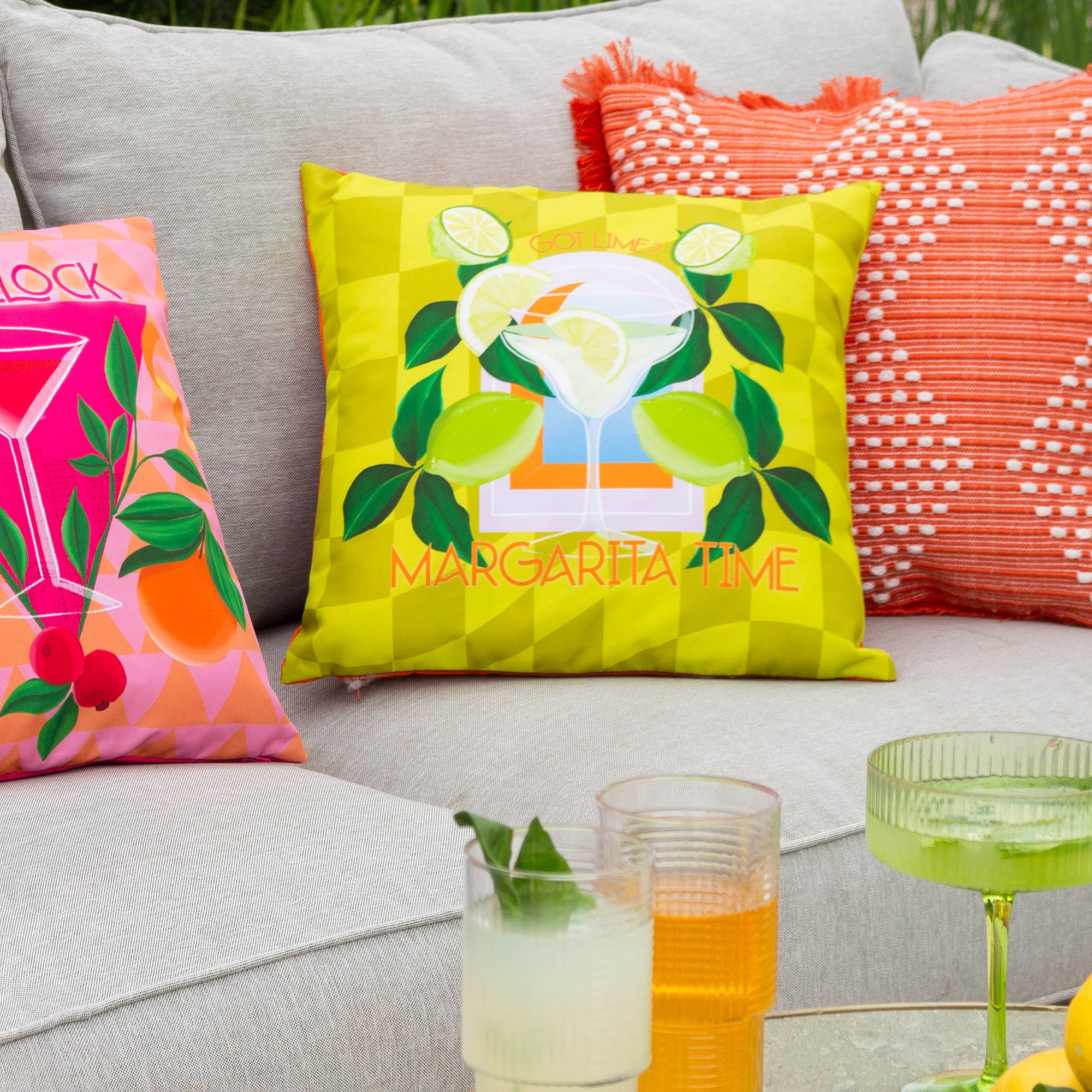 Margarita - Green Outdoor Cushion 43x43cm