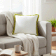 Hugo Fringed - Green Cushion 56x56cm