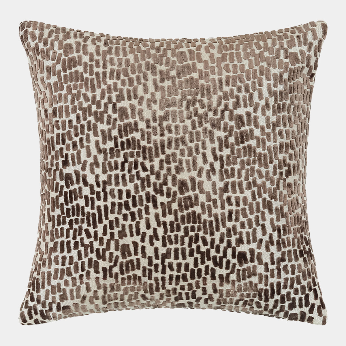 Dashes Velvet - Chocolate Brown Cushion 56x56cm