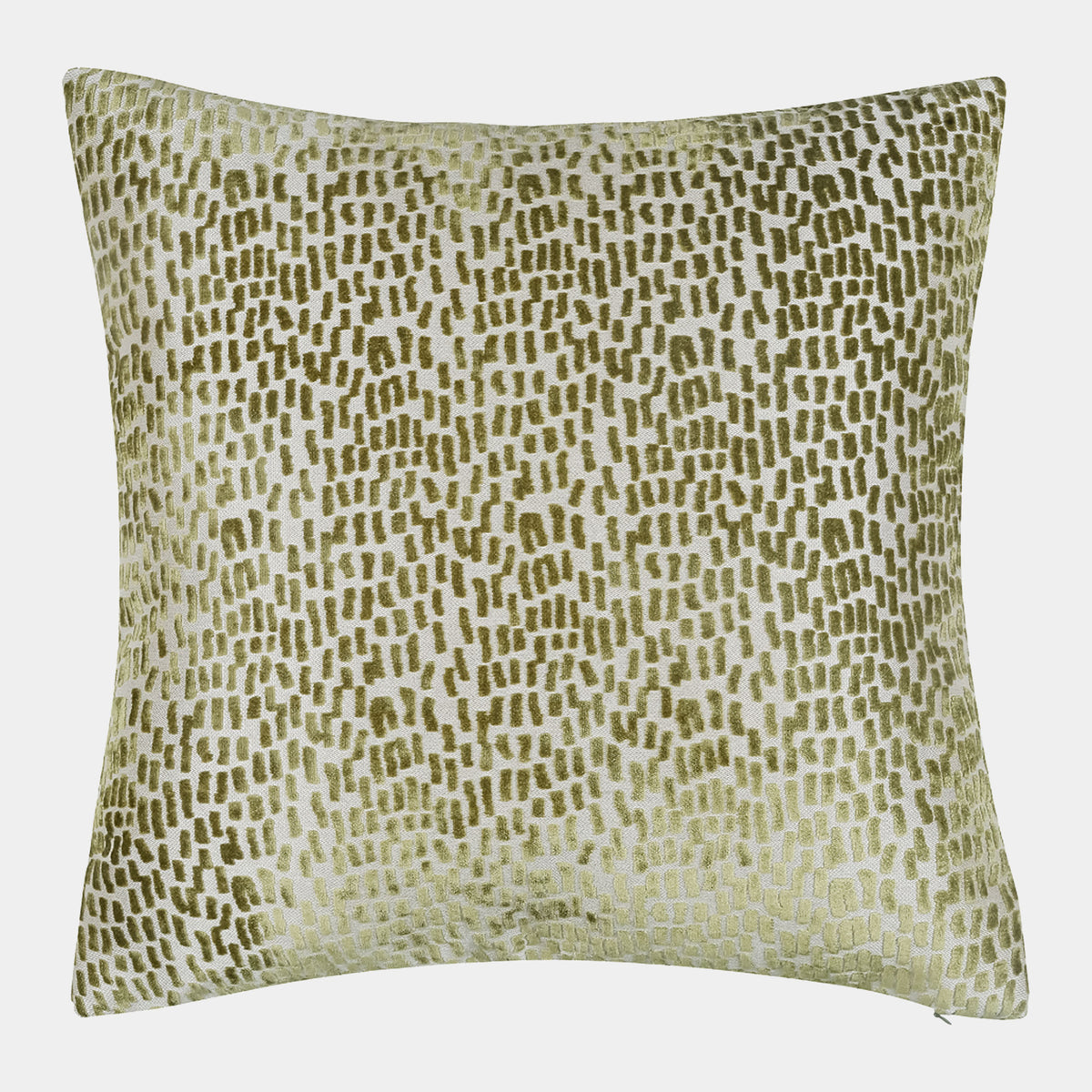 Dashes Velvet - Olive Green Cushion 56x56cm