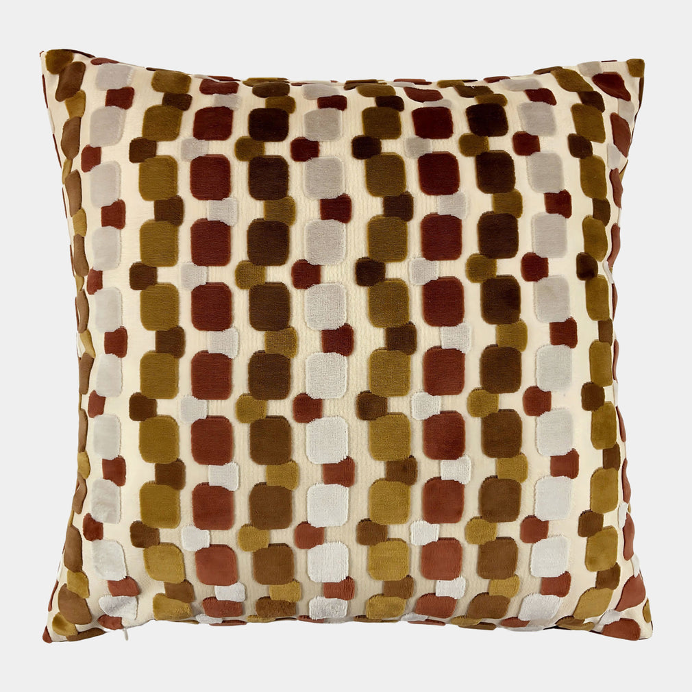 Memphis Velvet - Cognac Brown Cushion 58x58cm
