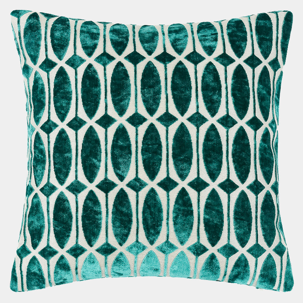 Lattice - Teal Cushion 56x56cm