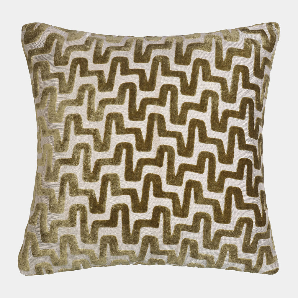 Summit Velvet - Olive Green Cushion 56x56cm