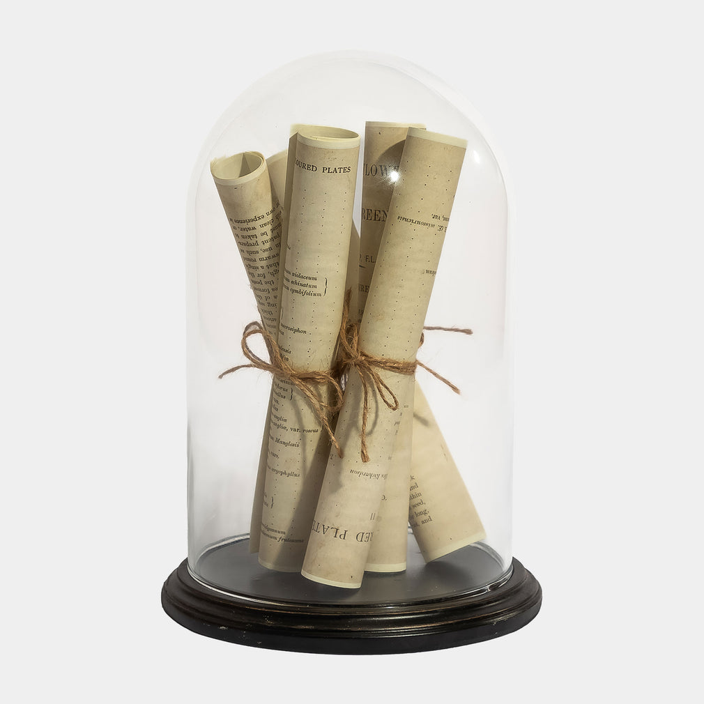 Secrets & Scribbles - Scrolls in a Cloche Ornament