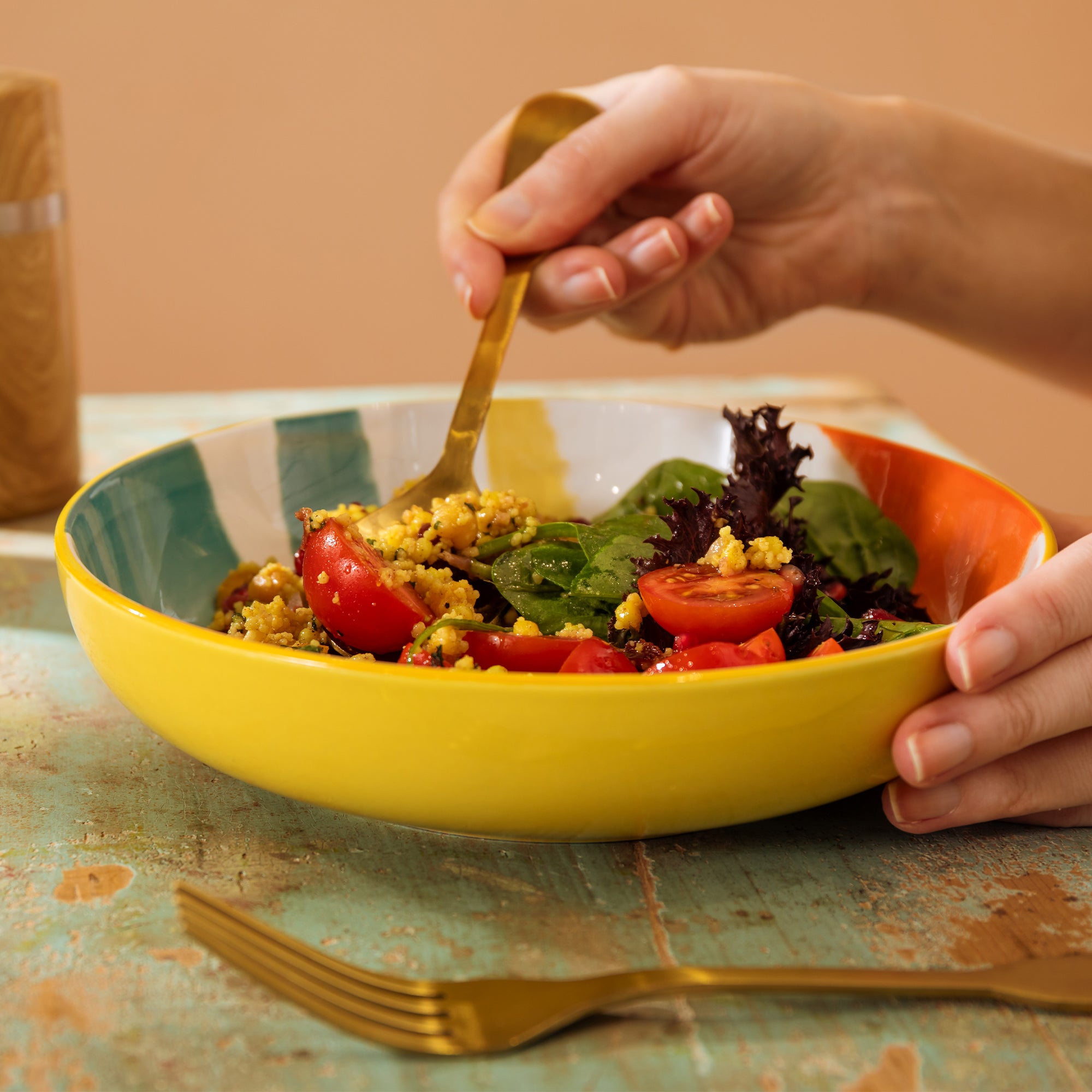 Mikasa Mediterranean Yellow - Pasta Bowls, Set of 4