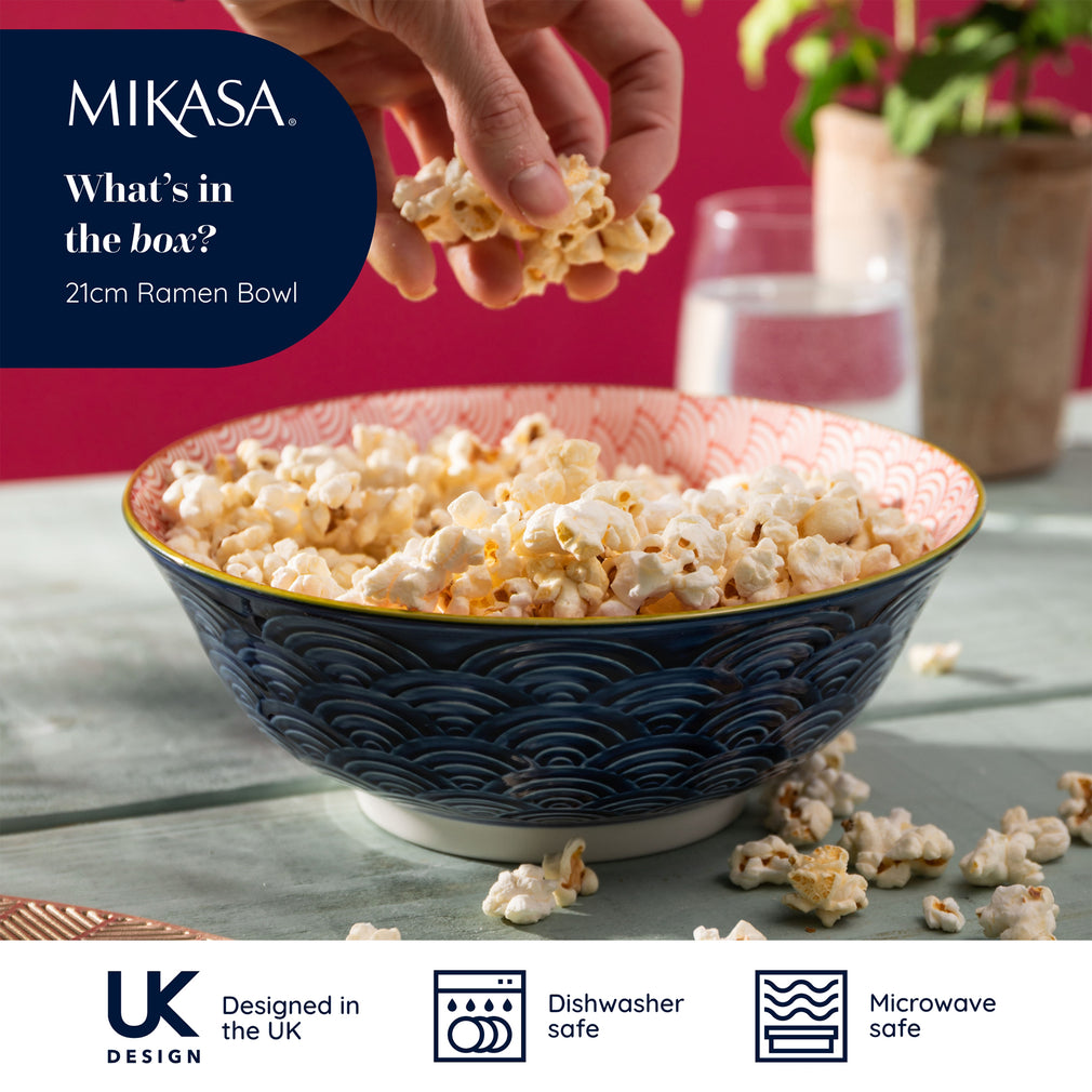 Mikasa Red & Blue - Ramen Bowls, Set of 4